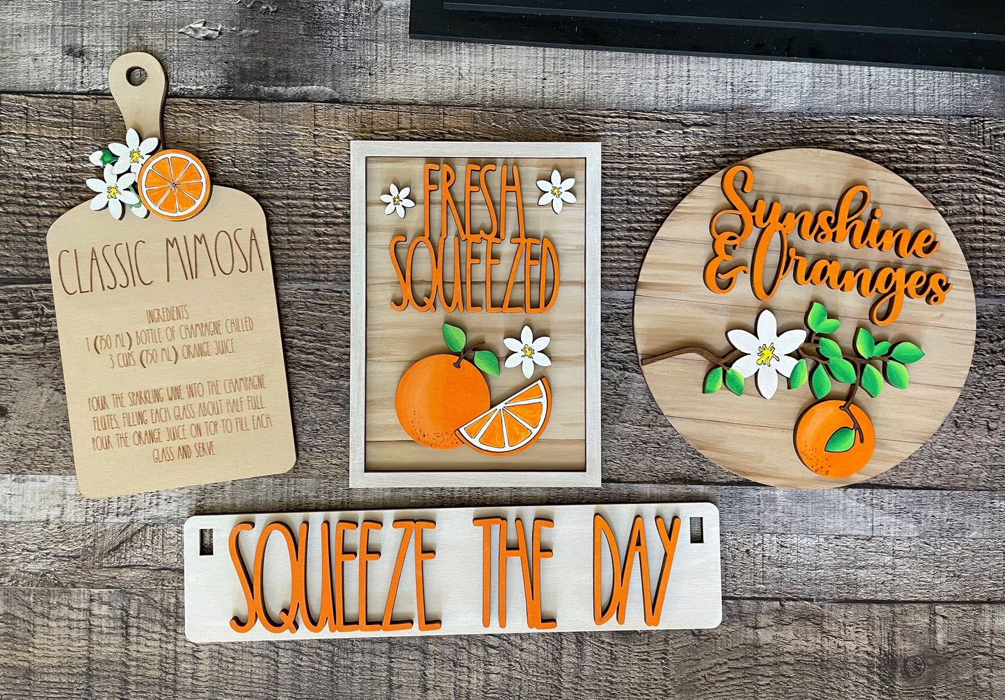 Oranges Squeeze the Day Insert Set