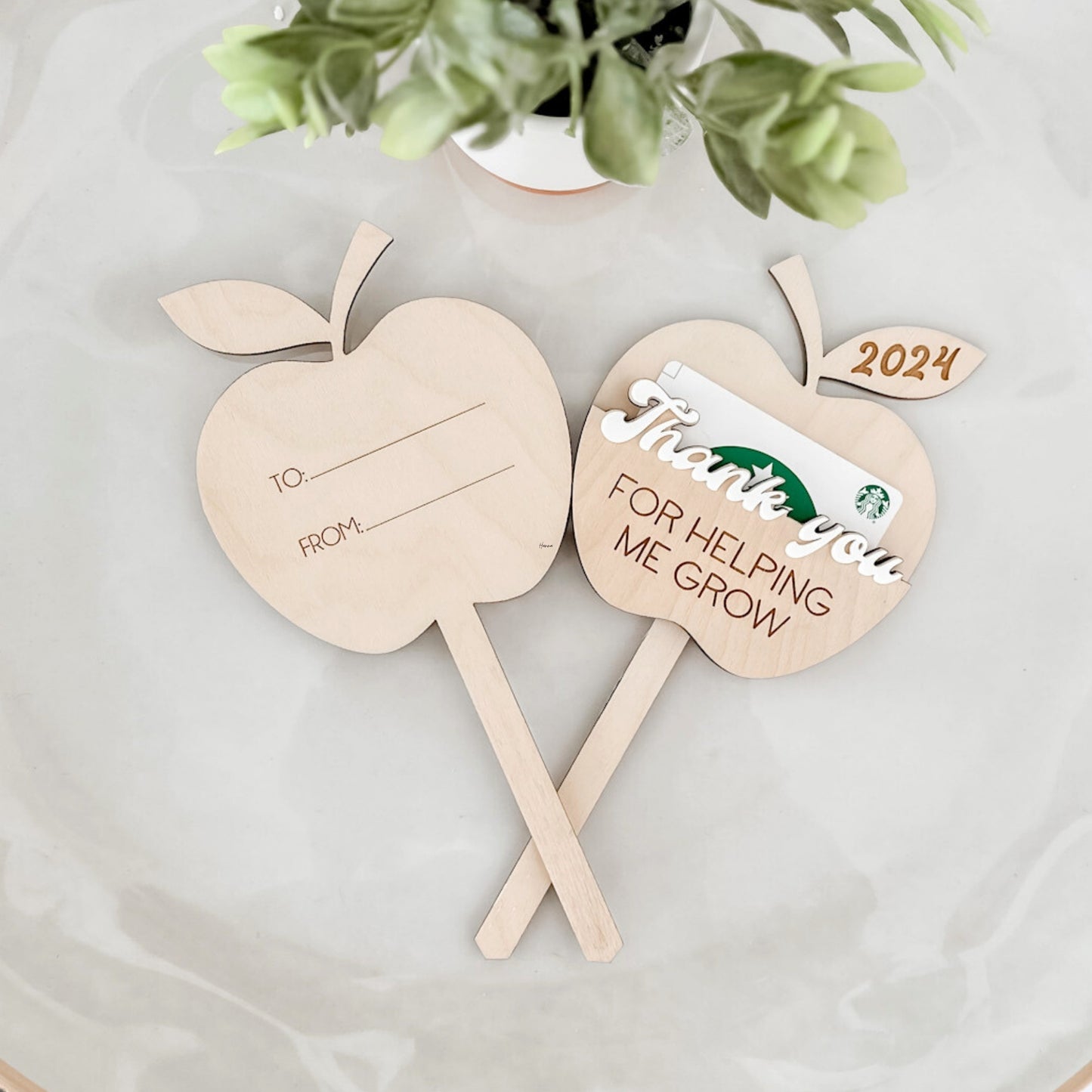 Apple Shaped Gift Card Holder for Teacher