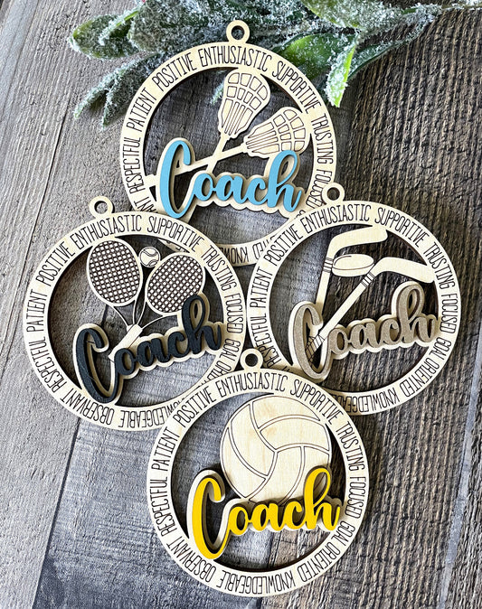Layered "Coach" Ornament