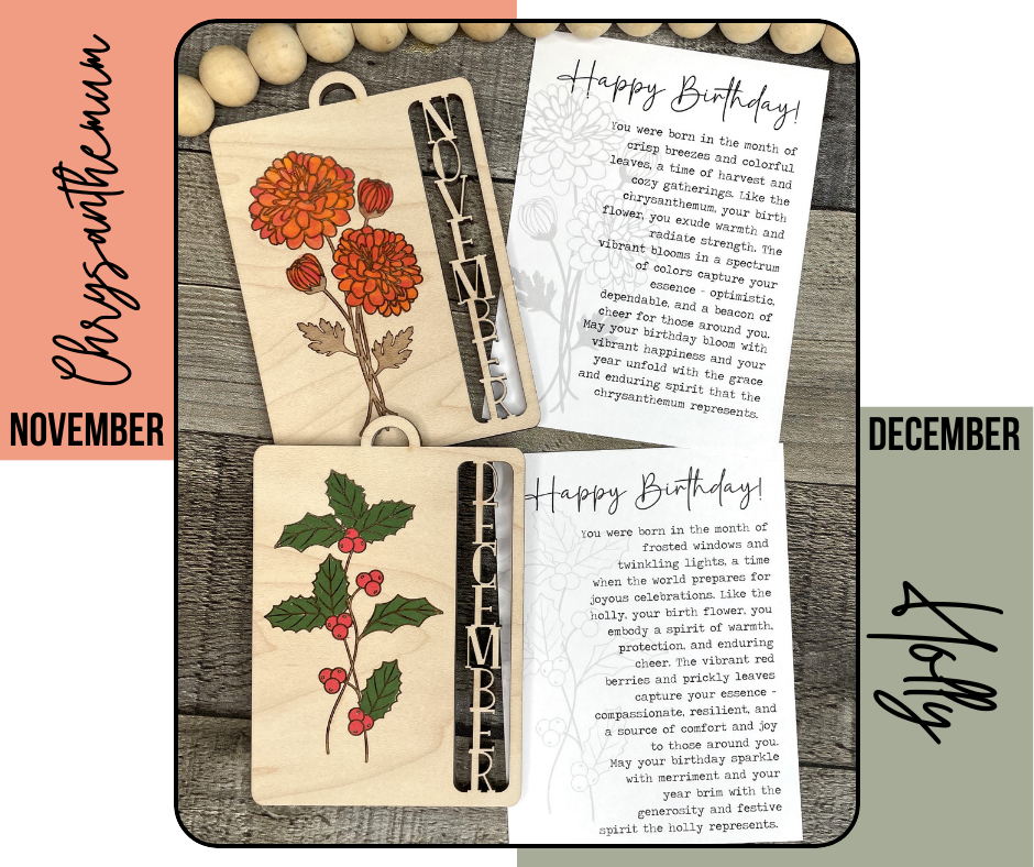 Birth Month Flower Charms