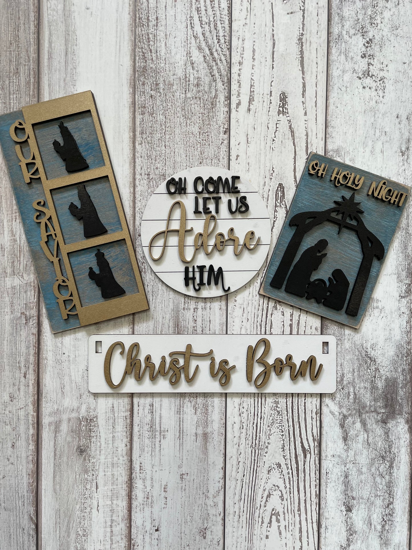 Christmas "Christ is Born" Nativity Interchangeable Set
