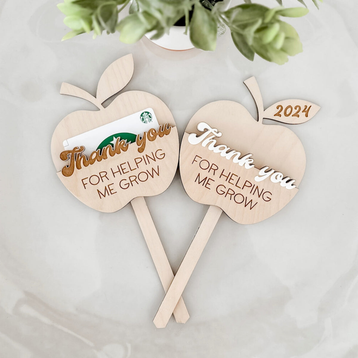 Apple Shaped Gift Card Holder for Teacher