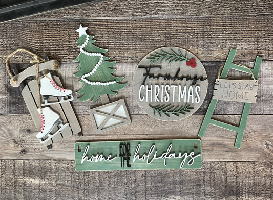 Christmas Farmhouse Insert Set