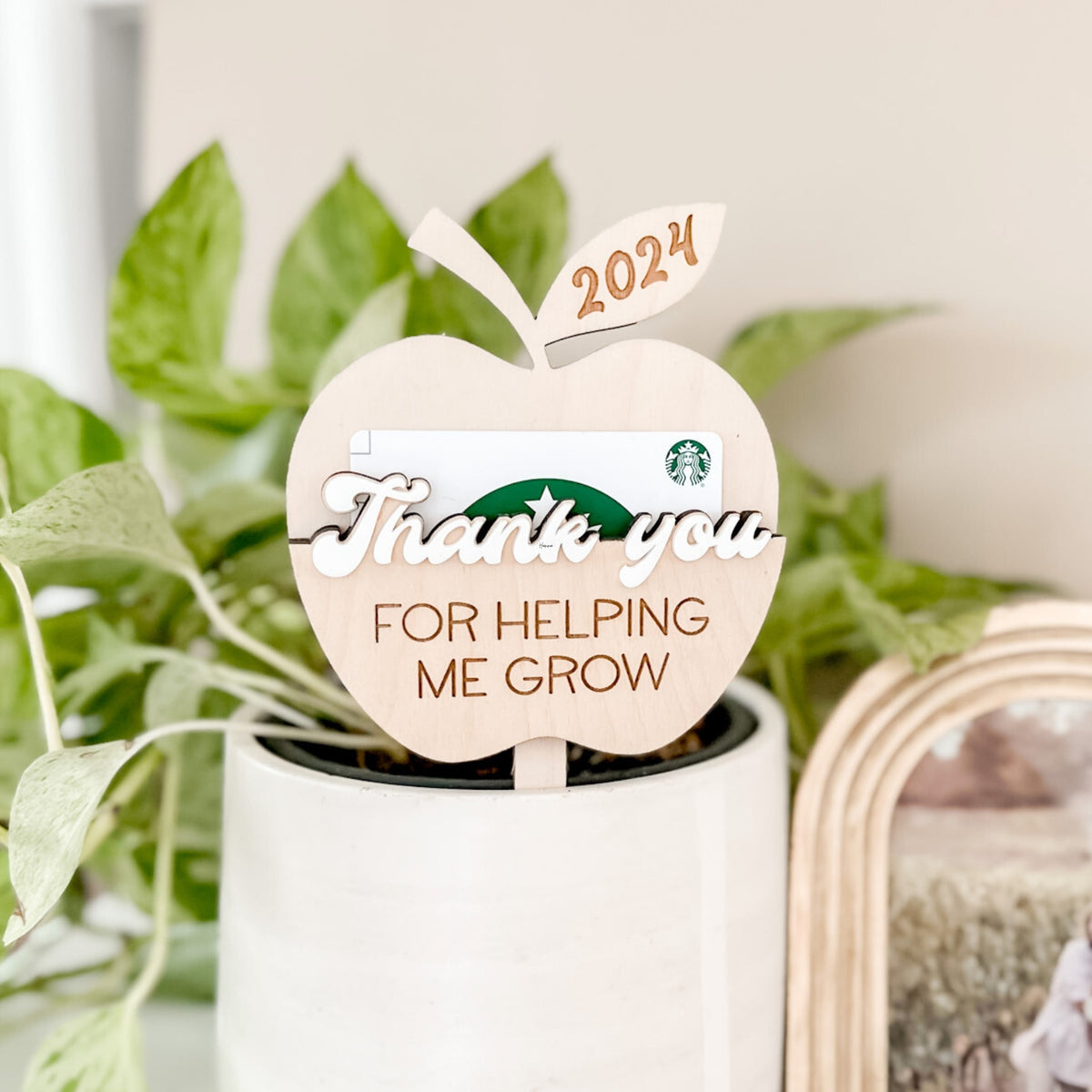 Apple Shaped Gift Card Holder for Teacher