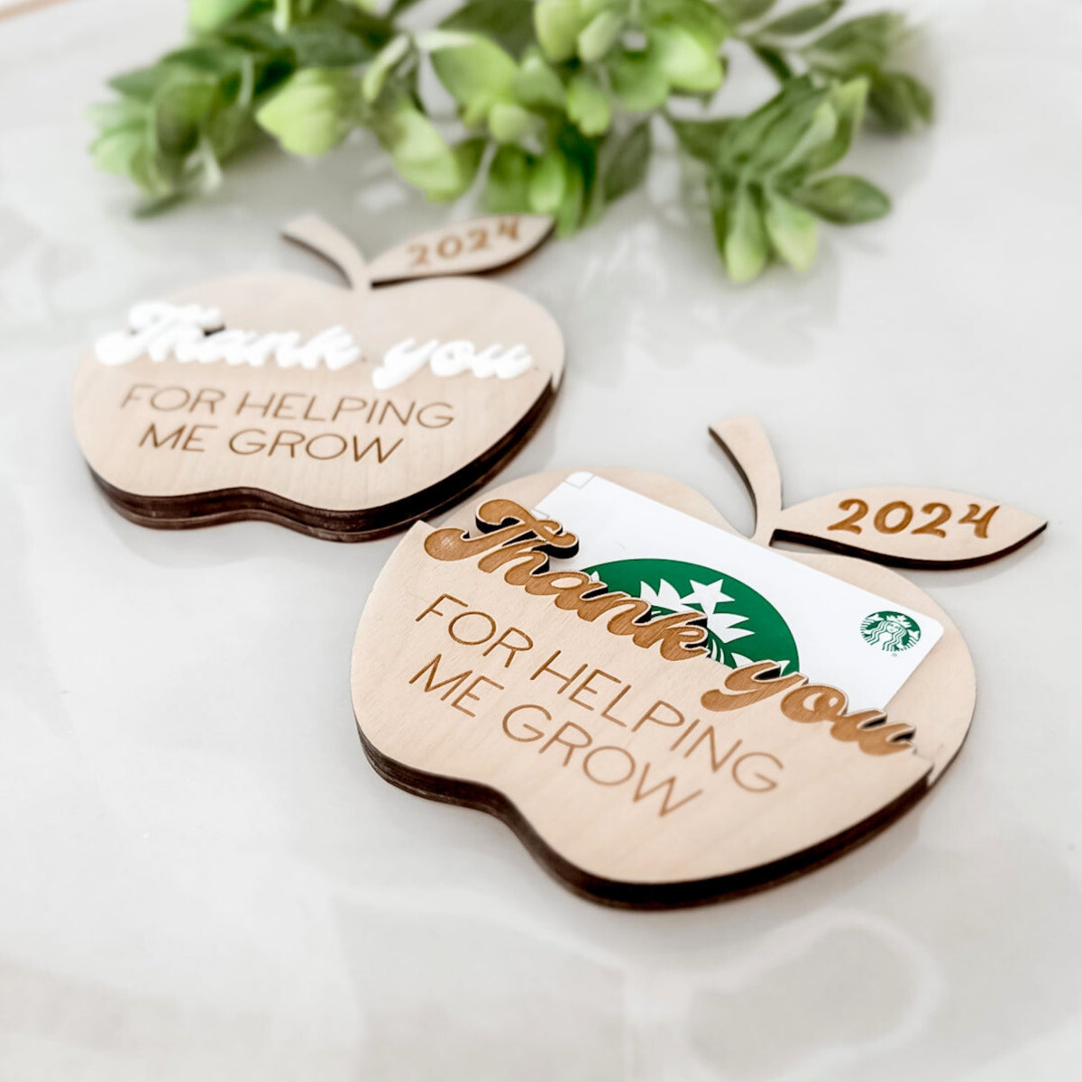 Apple Shaped Gift Card Holder for Teacher