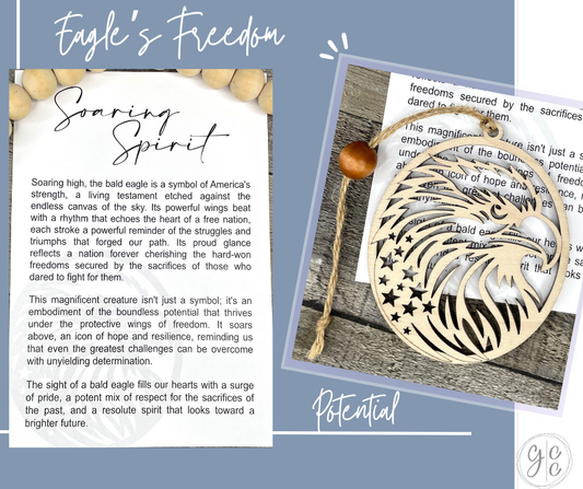 Patriotic Eagle Story Charm