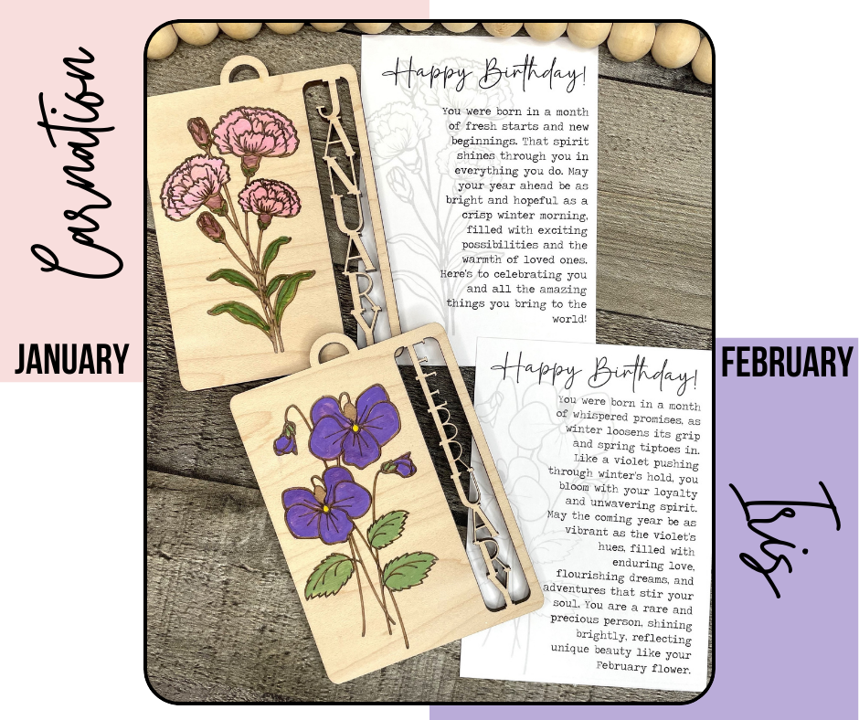 Birth Month Flower Story Charm