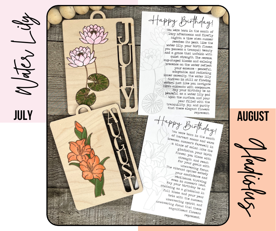 Birth Month Flower Charms