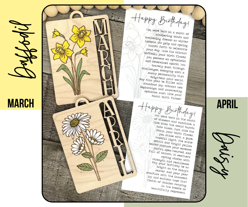 Birth Month Flower Story Charm