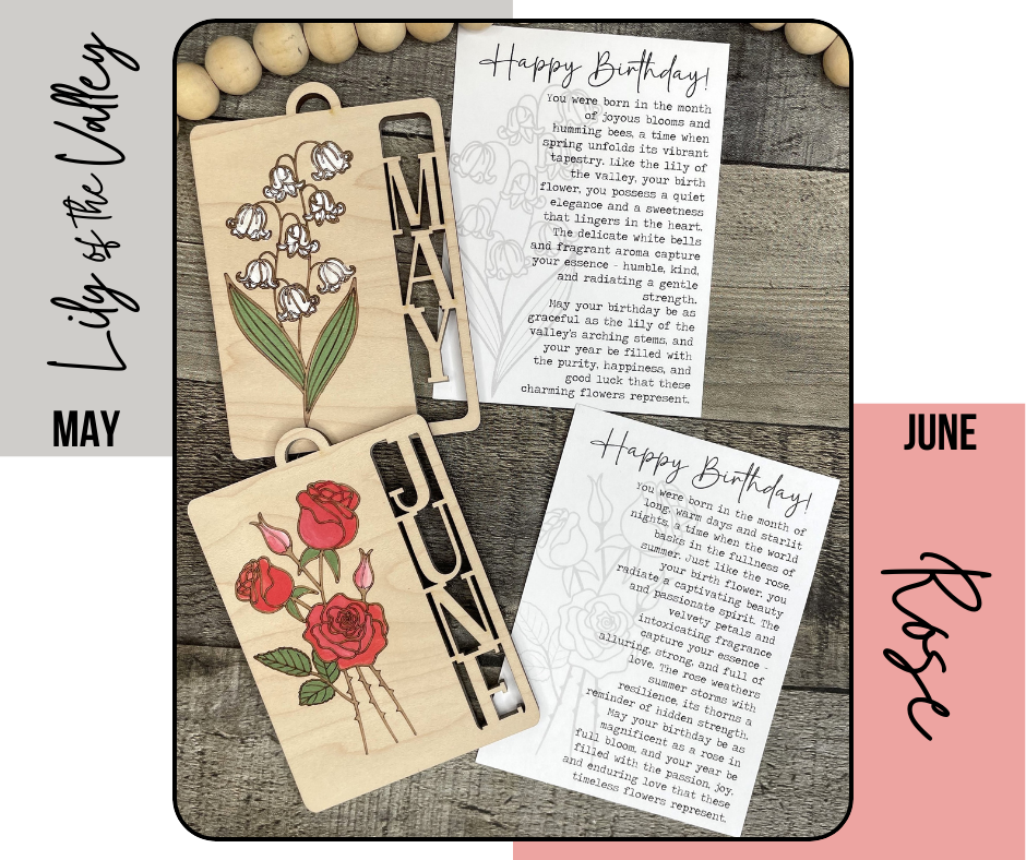 Birth Month Flower Charms