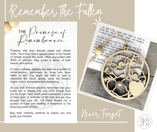 Remember The Fallen - Poppy Story Charm