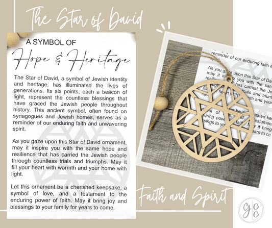 Star of David Story Charm