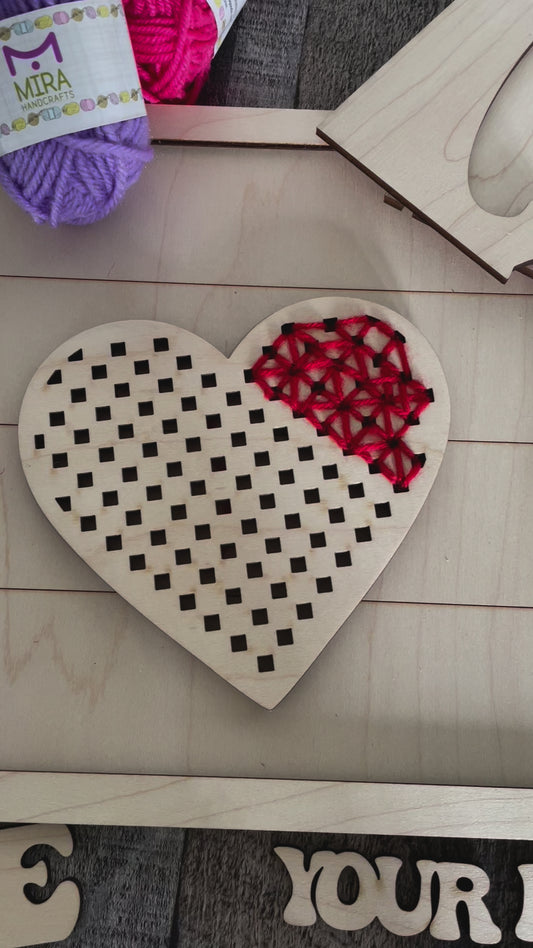 Heart Yarn DIY Art Kit