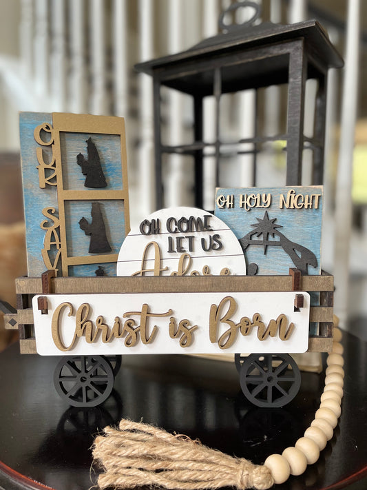 Christmas "Christ is Born" Nativity Interchangeable Set