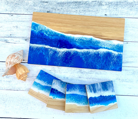 Ocean Resin Board Decor Gift Set